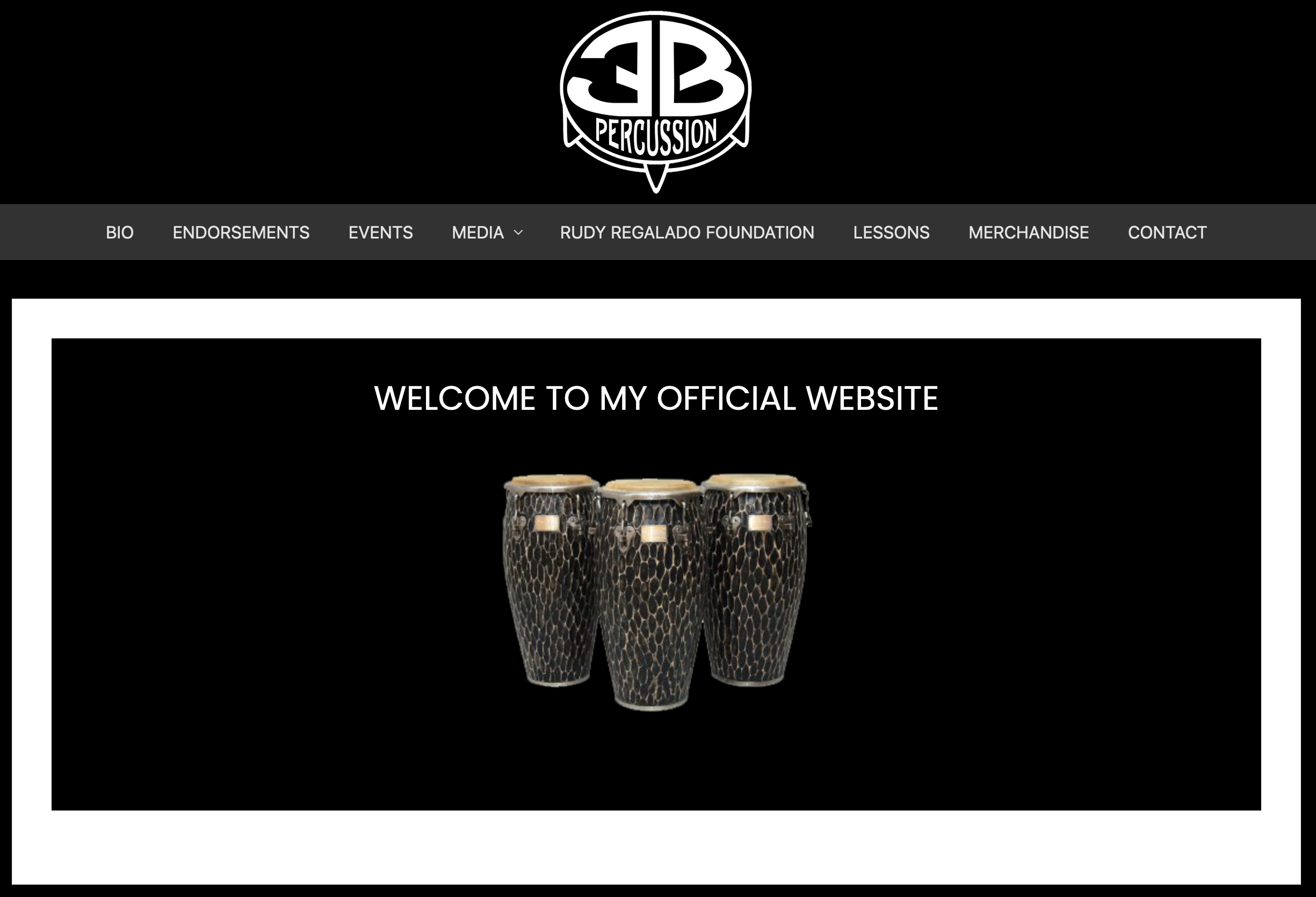EB Percussion – Website Design/Development