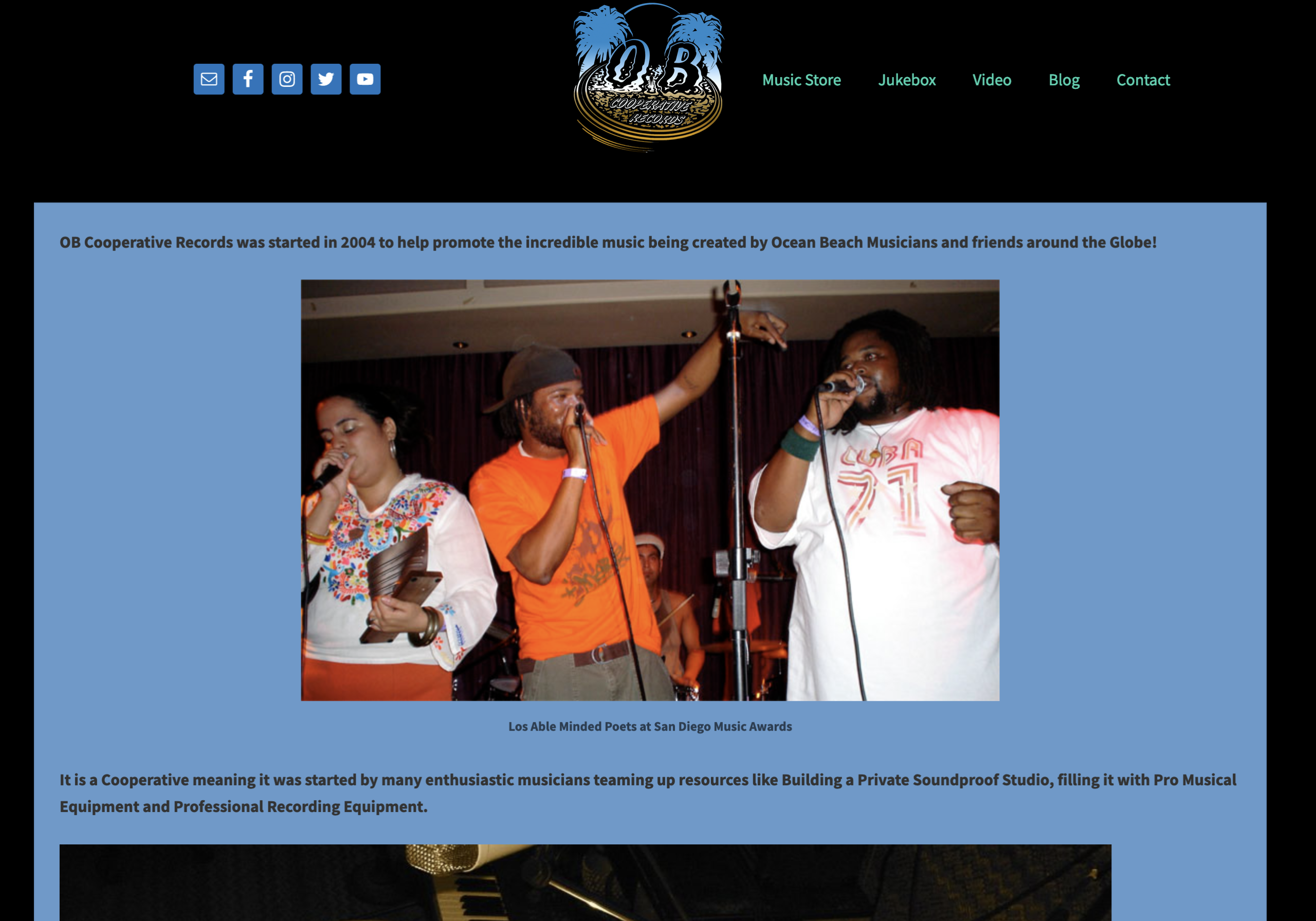 OB Cooperative Records – Music Website